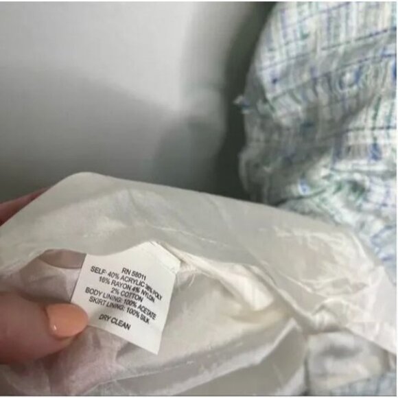 David Meister Tweed Fringe Sleeveless Preppy Feminine Dress Size 12 - Picture 9 of 9